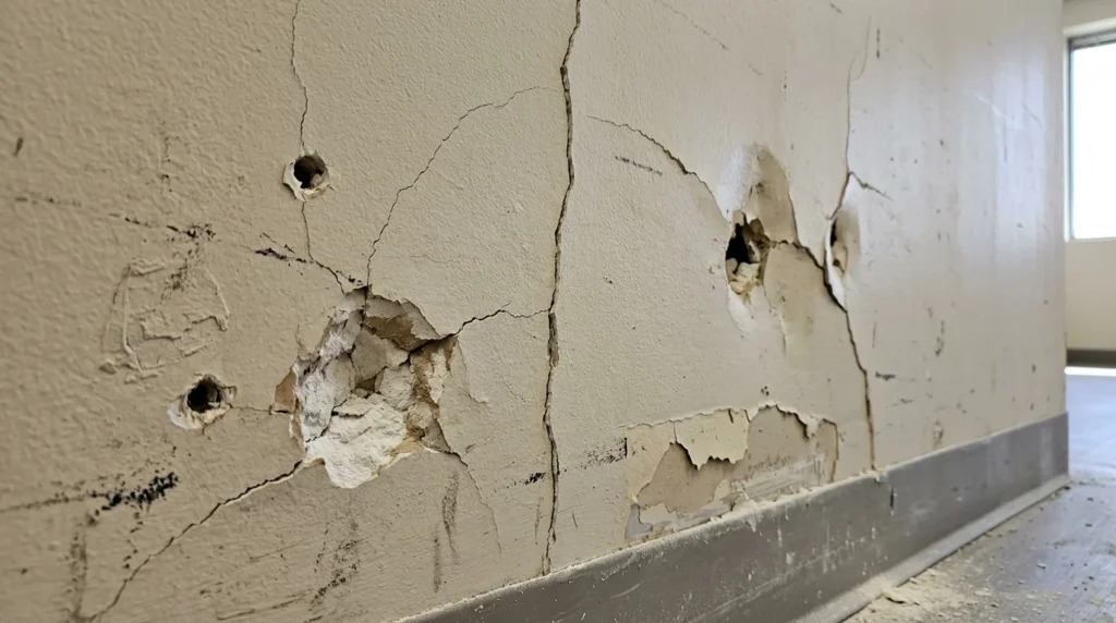 Wall repairs that can affect commercial interior painting cost
