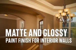 Matte and Glossy Paint Finish for Interior Walls