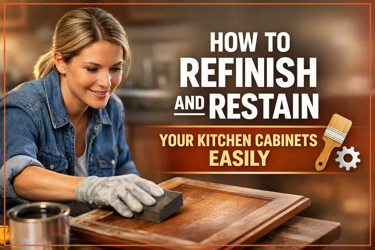 How to Refinish and Restain Your Kitchen Cabinets Easily