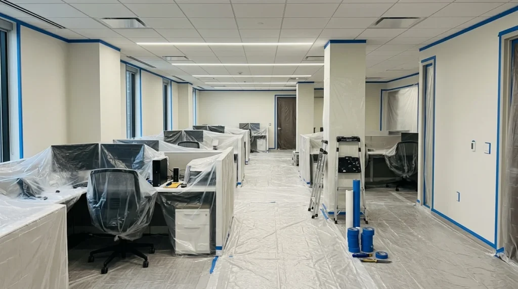 Commercial painting project at a Northeast Ohio business property