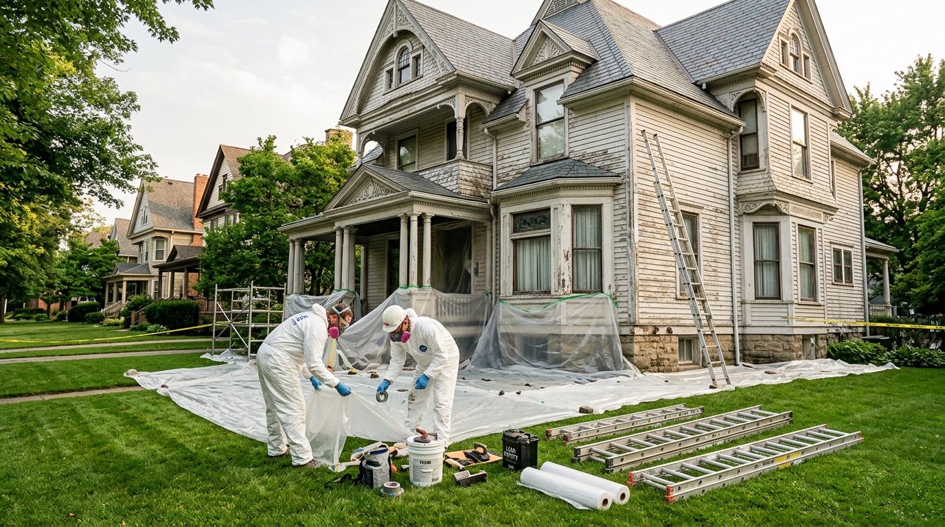 Painting Older Cleveland Homes Plaster Walls, Wood Siding and Lead-Safe Preparation