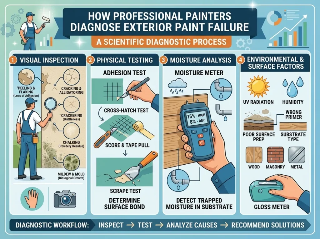 How Professional Painters Diagnose Exterior Paint Failure